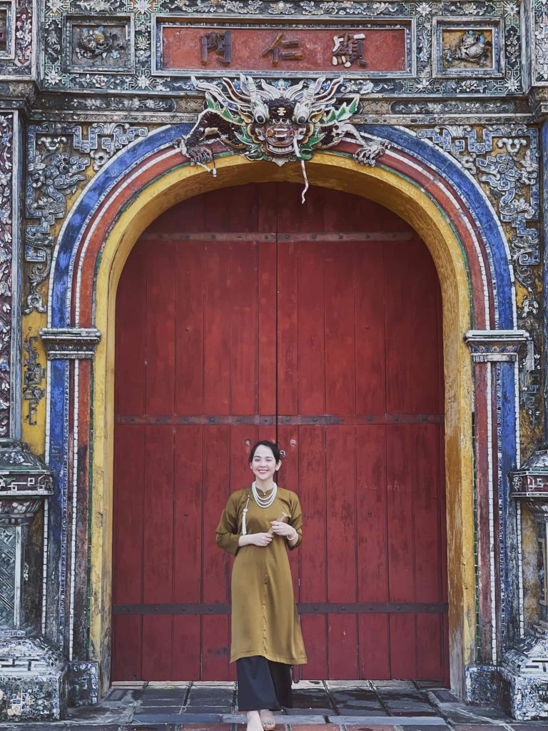 Entrance of Hue Imperial Citadel with historical architecture from the Nguyen Dynasty.