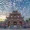 The simple and modest architecture of Duc Duc Tomb in Hue, featuring traditional Nguyen Dynasty designs