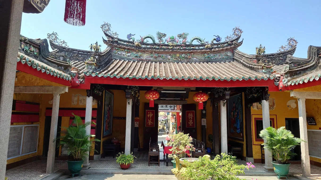 Front view of Trieu Chau Assembly Hall in Hoi An, a 19th-century Chinese heritage site.